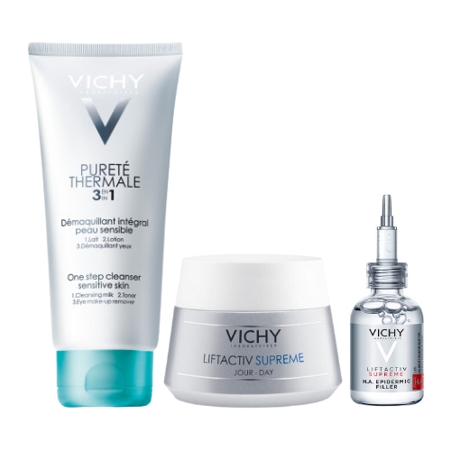 Vichy Pureté Thermale en Liftactiv Supreme Anti-Aging Dag Routine Kit Mijnhuidonline advies